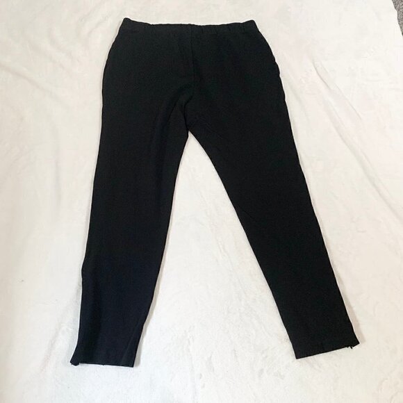 Talbots black stretch pull on elastic waist line detail skinny dress pants - Picture 8 of 8